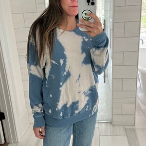 The Great. Tie Dye Shrunken College Sweatshirt. Tie dye, size 0